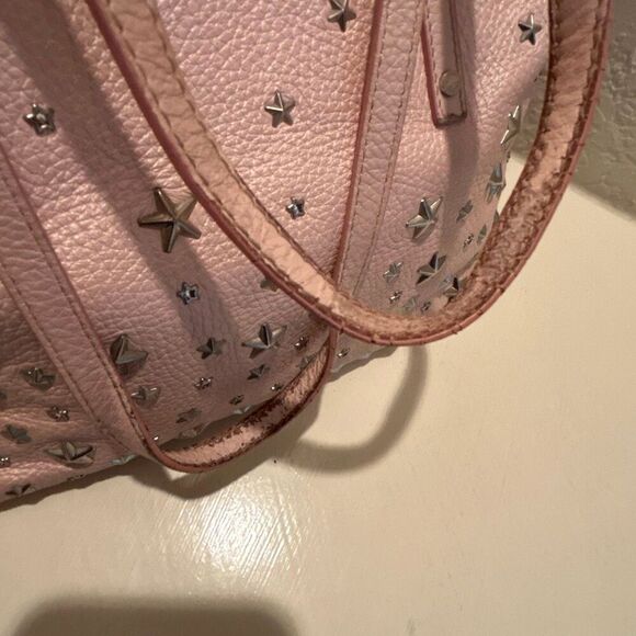 Jimmy Choo Sasha Star Studded Tote Bag Light Pink Silver Grunge Punk Whimsigoth - Picture 4 of 16